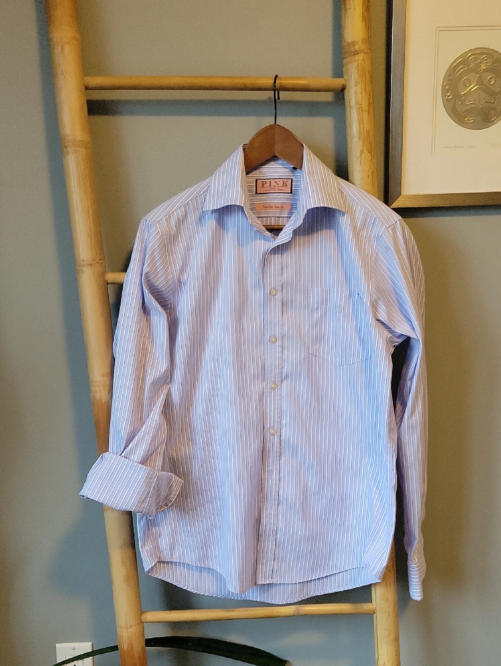 Thomas PINK TRAVELLER SLIM FIT Button-up Dress Shirt